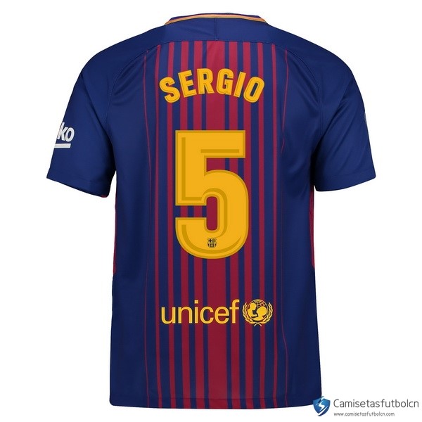 Camiseta Barcelona Primera equipo Sergio 2017-18